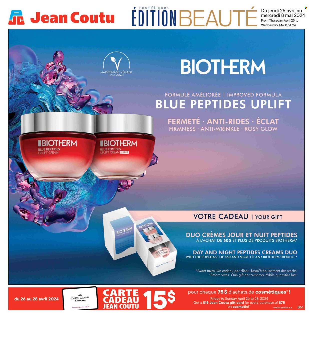 thumbnail - Jean Coutu Flyer - April 25, 2024 - May 08, 2024 - Sales products - Eclat. Page 1.