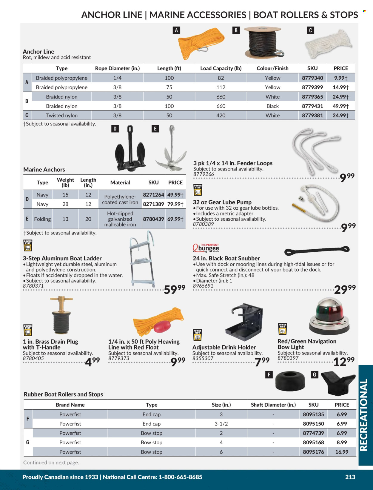 thumbnail - Princess Auto Flyer - Sales products - ladder, holder, plug, rope, drink holder. Page 217.