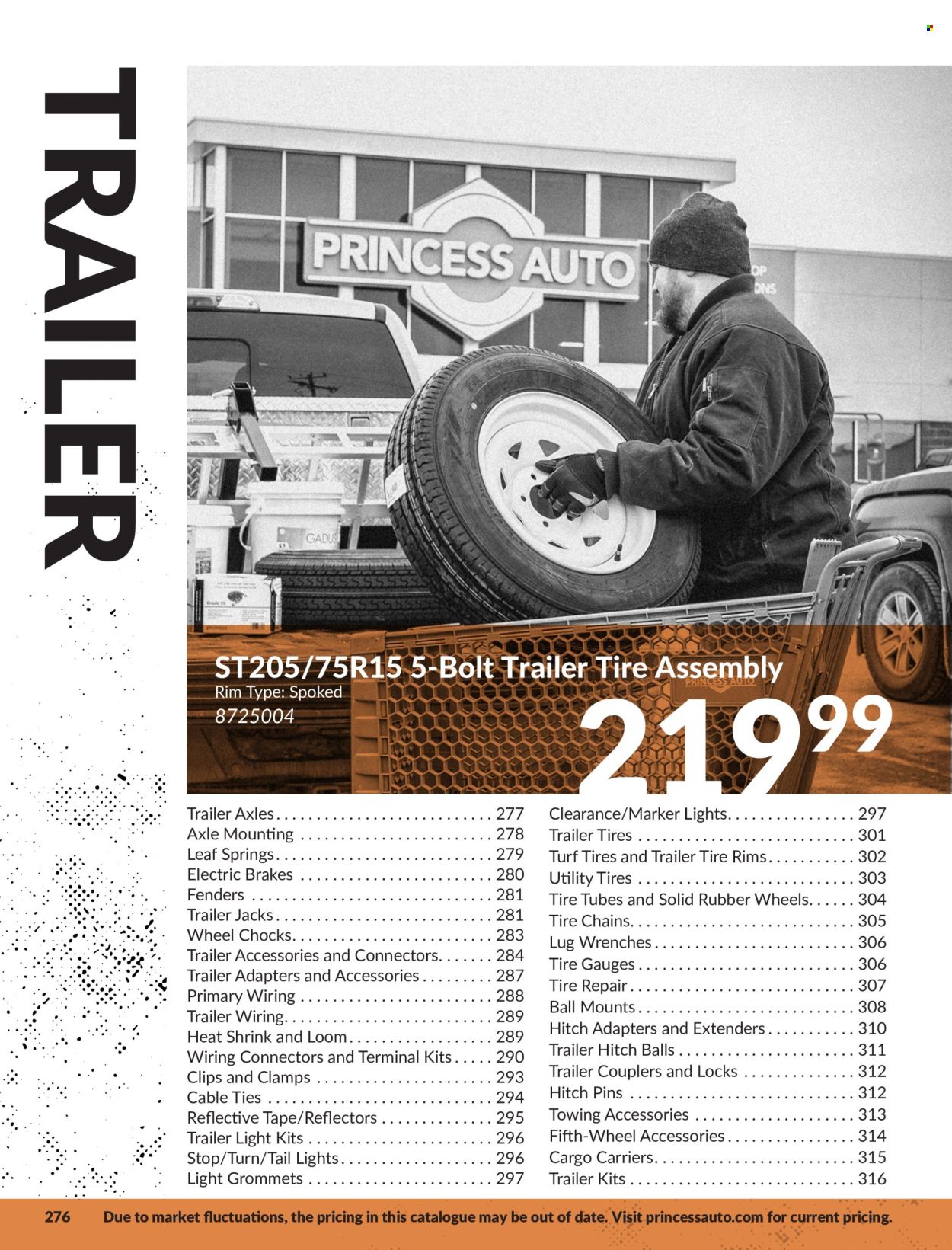 thumbnail - Princess Auto Flyer - Sales products - bolt, wrench, cable tie, tires. Page 280.
