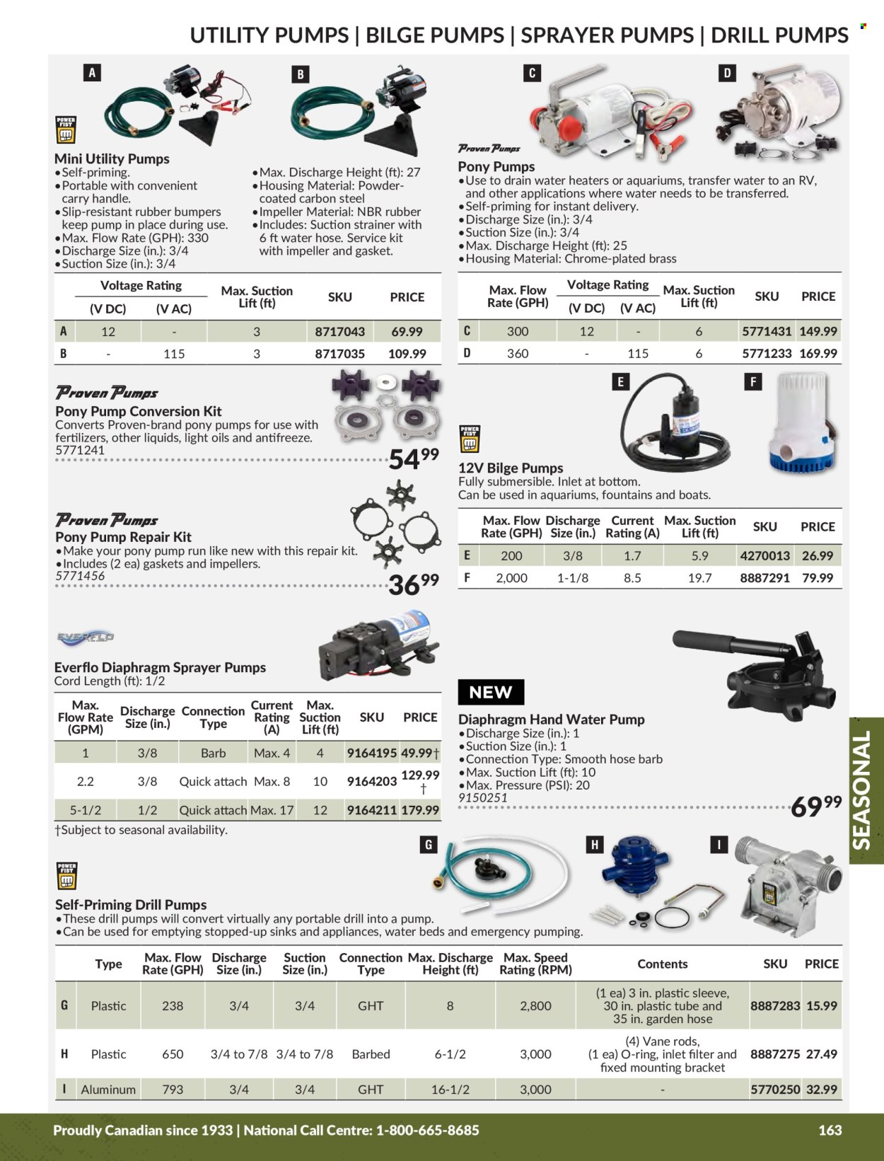 thumbnail - Princess Auto Flyer - Sales products - water pump, pump, sprayer, garden hose, antifreeze. Page 165.