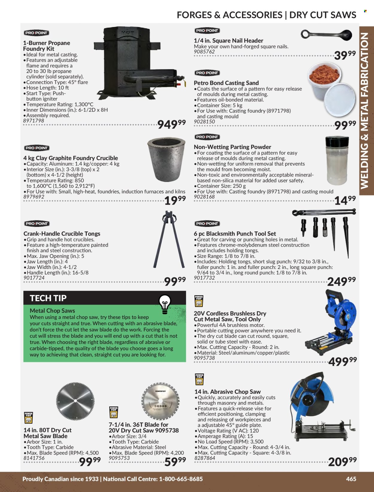 thumbnail - Princess Auto Flyer - Sales products - saw, tong, tool set, gas cylinder, container. Page 471.