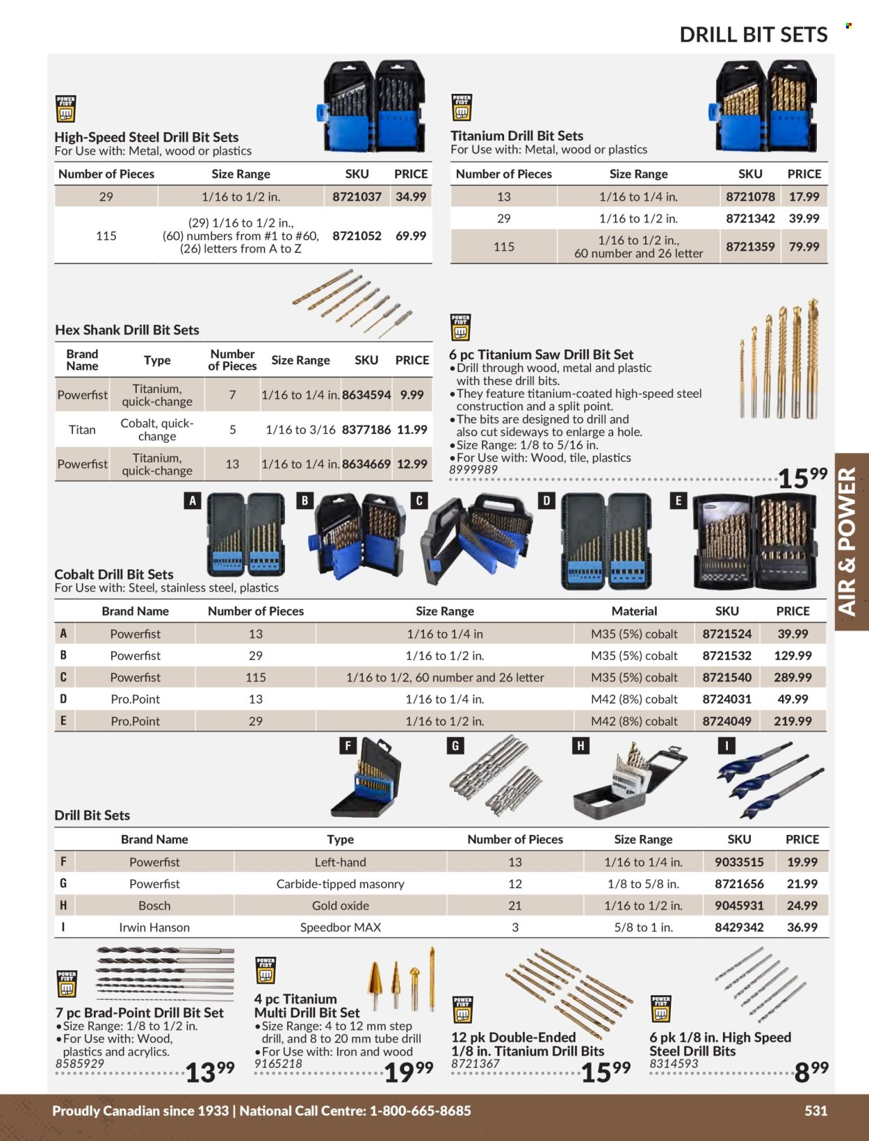 thumbnail - Princess Auto Flyer - Sales products - Bosch, drill bit set, saw. Page 537.