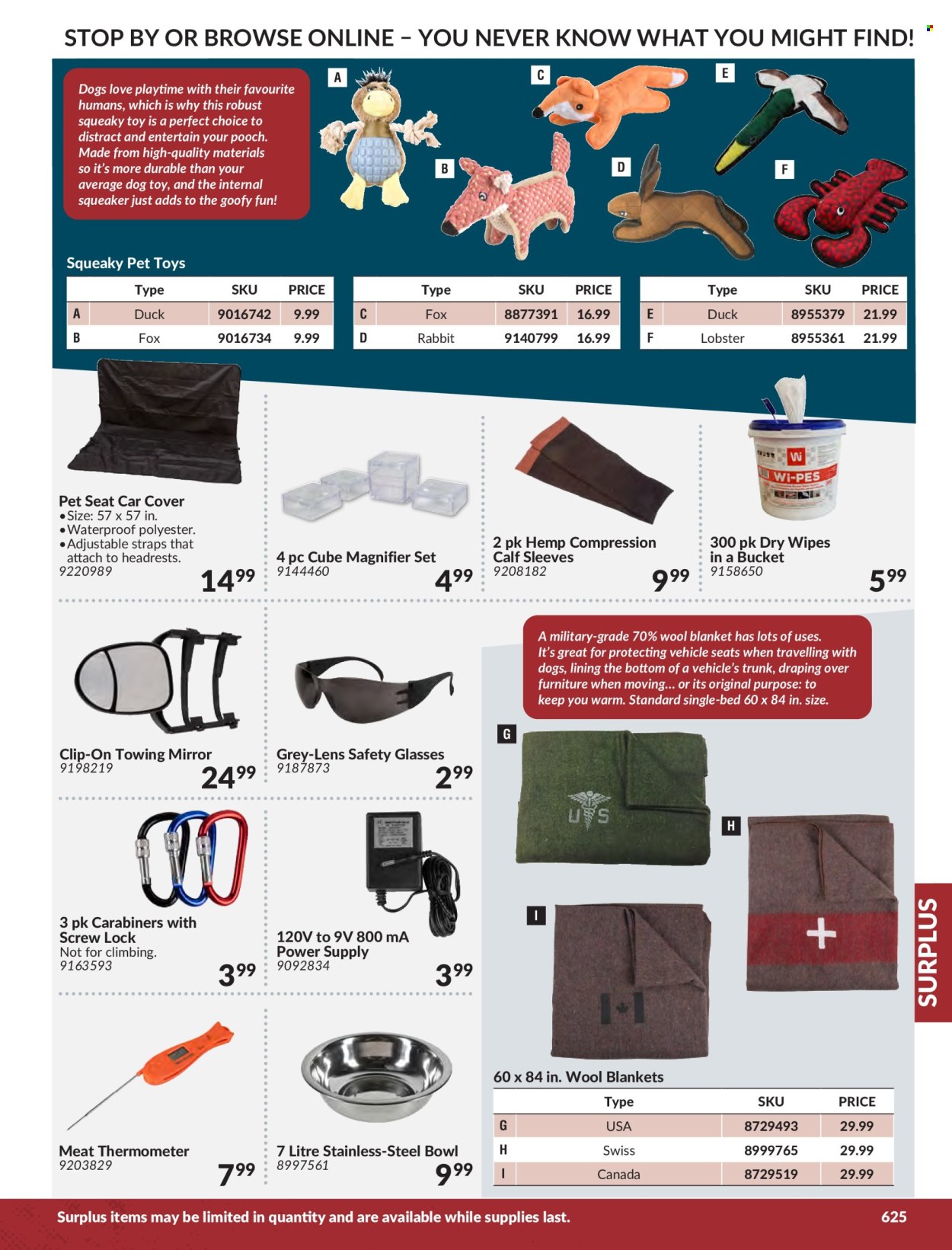 thumbnail - Princess Auto Flyer - Sales products - thermometer, screw, safety glasses, blanket, vehicle, car cover. Page 631.