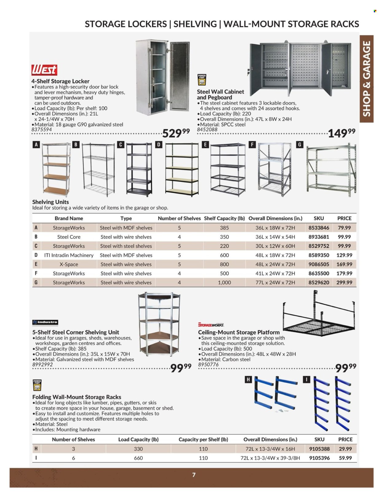 thumbnail - Princess Auto Flyer - April 23, 2024 - April 22, 2025 - Sales products - pegboard, hook, cabinet, wall cabinet, gauge, shed. Page 7.