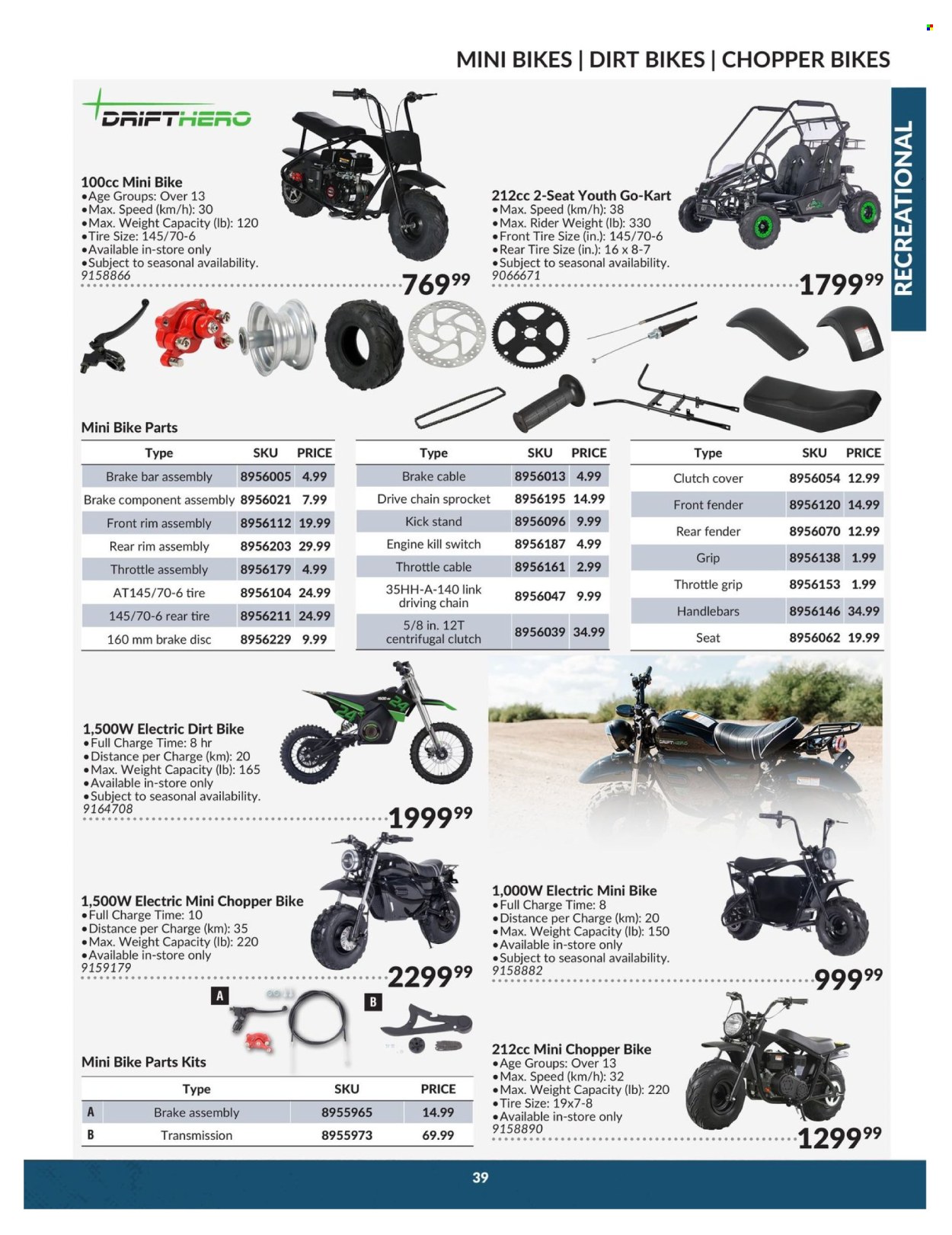 thumbnail - Princess Auto Flyer - April 23, 2024 - April 22, 2025 - Sales products - switch, mini bike, go-kart. Page 39.