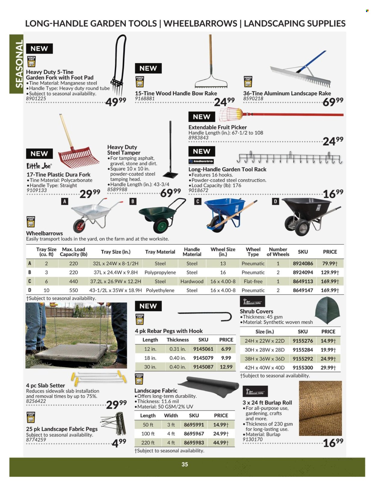 thumbnail - Princess Auto Flyer - April 23, 2024 - April 22, 2025 - Sales products - tray, pitchfork, gardening tools, rake. Page 35.