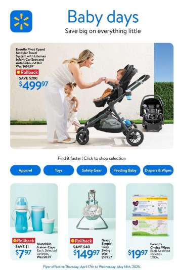Walmart Flyer - April 17, 2025 - May 14, 2025.