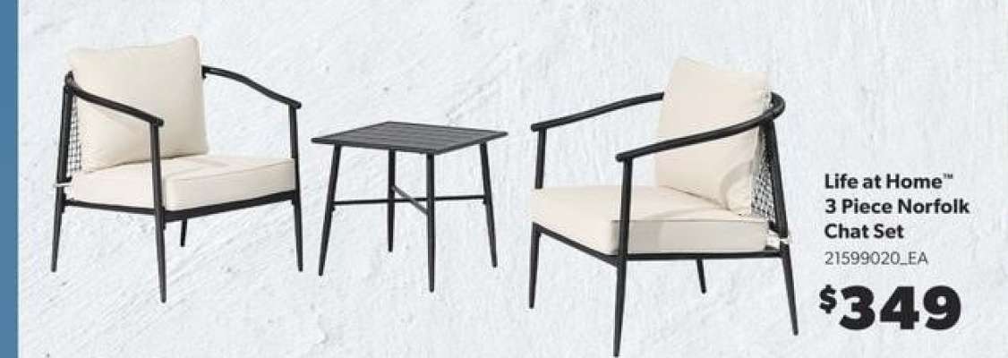 Life at Home™ 3 Piece Norfolk Chat Set