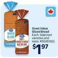 Great Value Sliced Bread