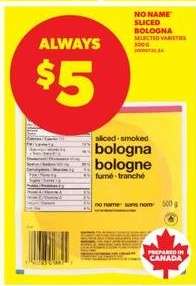 No Name Sliced Bologna