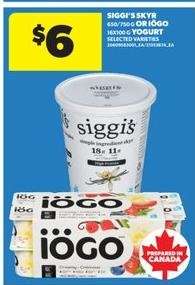 Siggi's Skyr or Iögo Yogurt