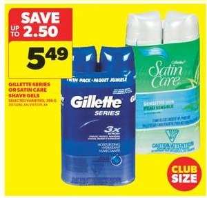 Gillette Series or Satin Care Shave Gels