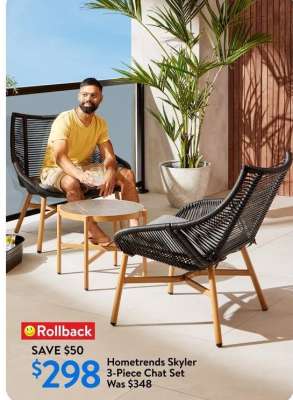 Hometrends Skyler 3-Piece Chat Set