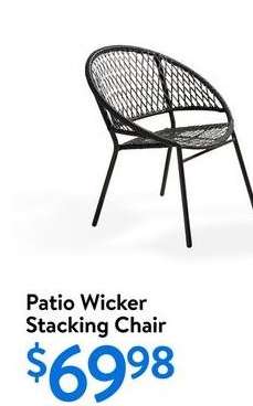Patio Wicker Stacking Chair