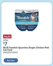 BLUE Tastefuls Spoonless Singles Chicken Paté Cat Food
