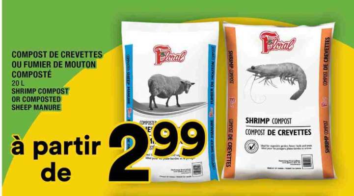 COMPOST DE CREVETTES OU FUMIER DE MOUTON COMPOSTÉ