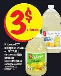 limonade PC Biologique