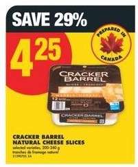 CRACKER BARREL NATURAL CHEESE SLICES