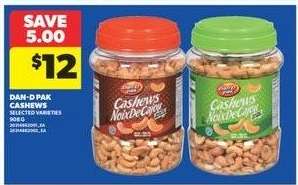 DAN-D-PAK CASHEWS