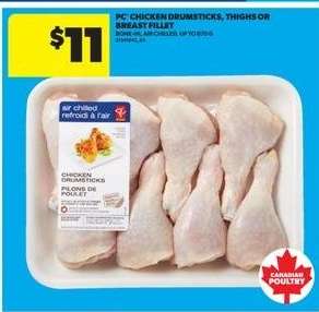 PC Chicken Drumsticks, Thighs, or Breast Fillet