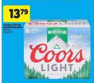 Coors Light or Budweiser Beer