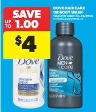 Dove Hair Care or Body Wash