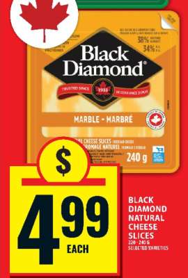 BLACK DIAMOND NATURAL CHEESE SLICES