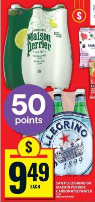 San Pellegrino or Maison Perrier Carbonated Water