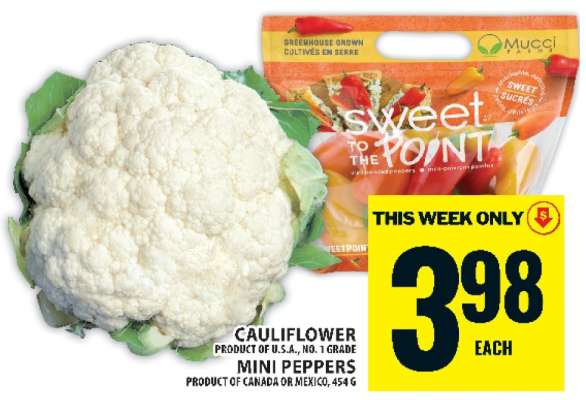 Cauliflower and Mini Peppers
