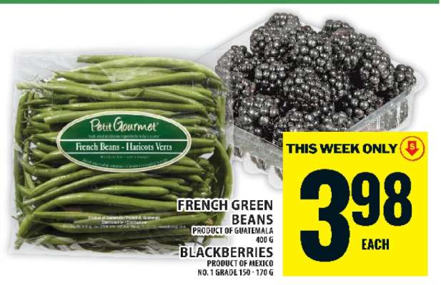 French Green Beans and Blackberries
