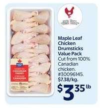 Maple Leaf Chicken Drumsticks Value Pack