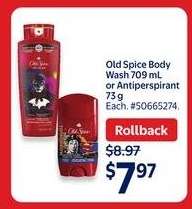 Old Spice Body Wash 709 mL or Antiperspirant 73 g