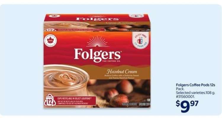 Folgers Coffee Pods 12s