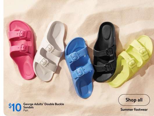 George Adults' Double Buckle Sandals