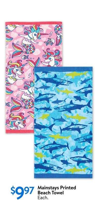Mainstays Printed Beach Towel