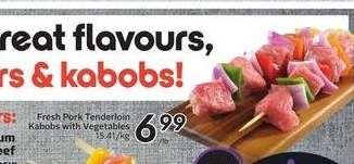 Fresh Pork Tenderloin Kabobs with Vegetables