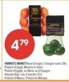 FARMER'S MARKET Navel Oranges / Avocado Bag