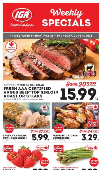 IGA Simple Goodness Flyer - May 29, 2026 - June 04, 2026.