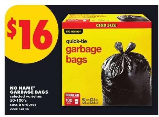 NO NAME GARBAGE BAGS