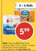 ROYALE TIGER or No Name MAX Paper Towels