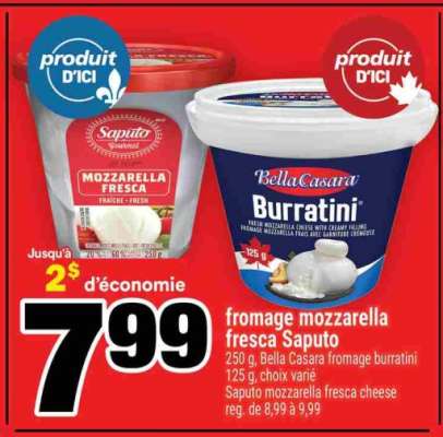 FROMAGE MOZZARELLA FRESCA SAPUTO