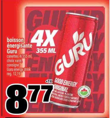 BOISSON ÉNERGISANTE GURU