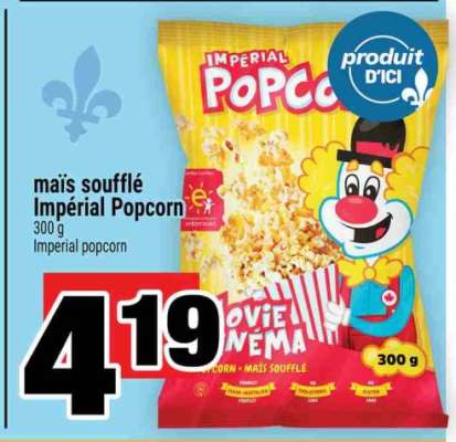 maïs soufflé Imperial popcorn