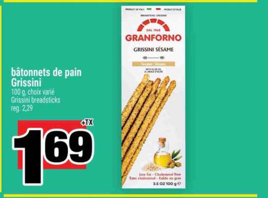 bâtonnets de pain Grissini