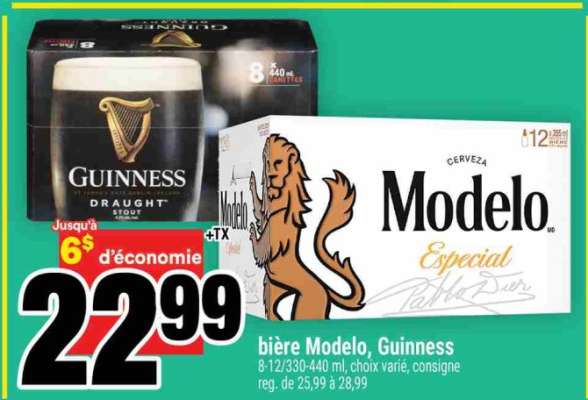 bière Modelo, Guinness