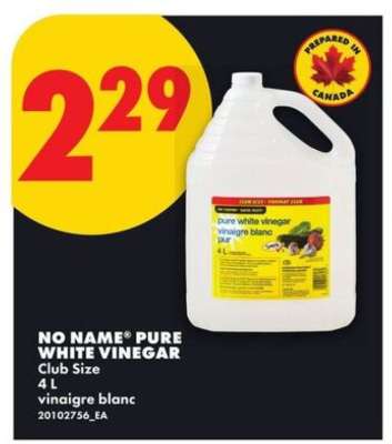 NO NAME® PURE WHITE VINEGAR