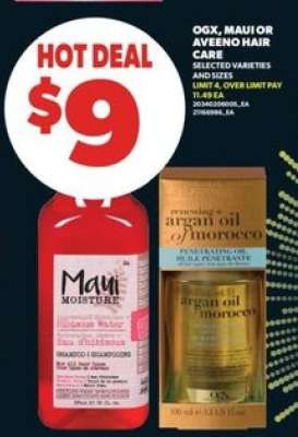 OGX, Maui or Aveeno Hair Care