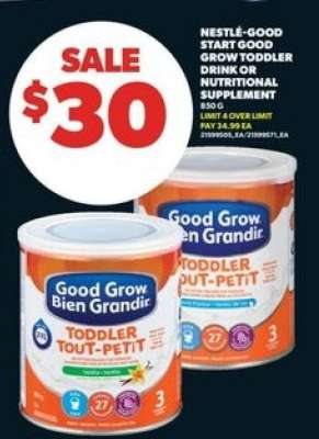Nestlé Good Start Good Grow Toddler Drink or Nutritional Supplement