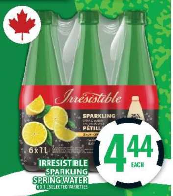 Irresistible Sparkling Spring Water