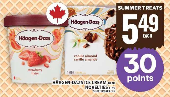 Häagen-Dazs Ice Cream Novelties